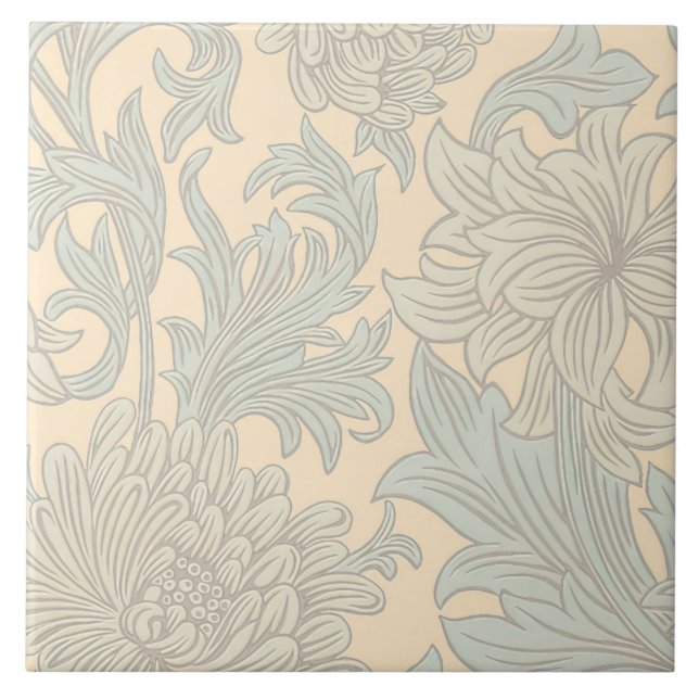 Carreau William Morris Chrysanthemum Motif Carrelage en cé (Devant)