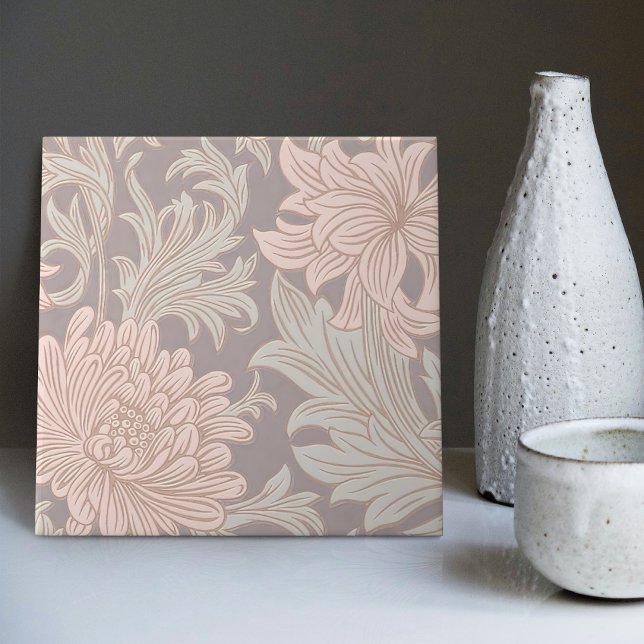 Carreau William Morris Chrysanthemum Motif Carrelage en cé (Créateur téléchargé)