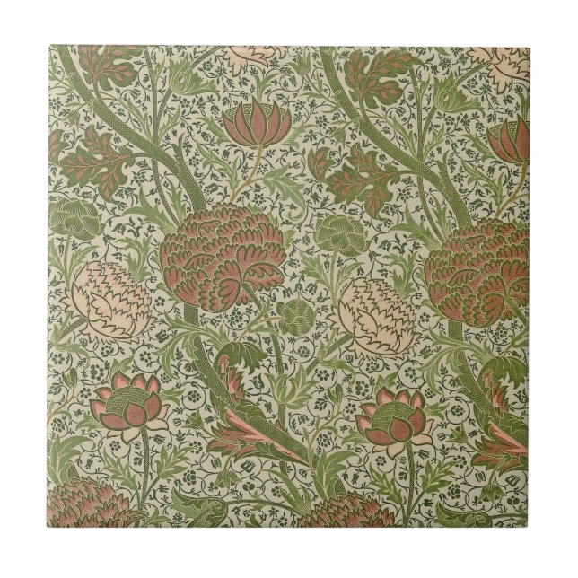 Carreau William Morris Cray Fleur de Sage Floral Botanique (Devant)