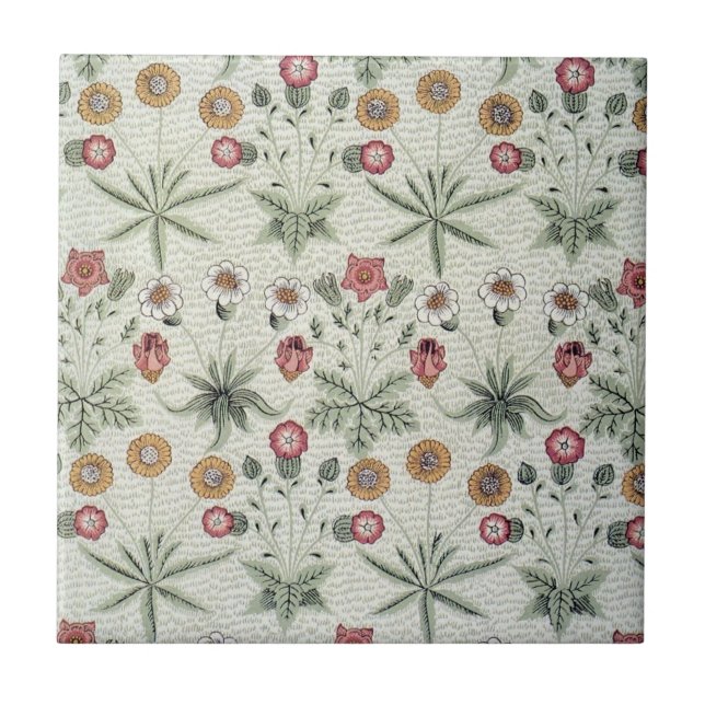 Carreau William Morris Daisy Floral Fond d'écran Motif (Devant)
