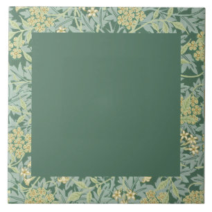 Carreau William Morris, Dark Green et Jasmine Motif,