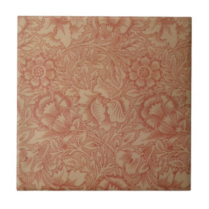 Carreau William Morris Fleur de pavot rose Floral