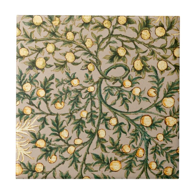 Carreau William Morris Floral Fruit Garden Fleur Classique (Devant)