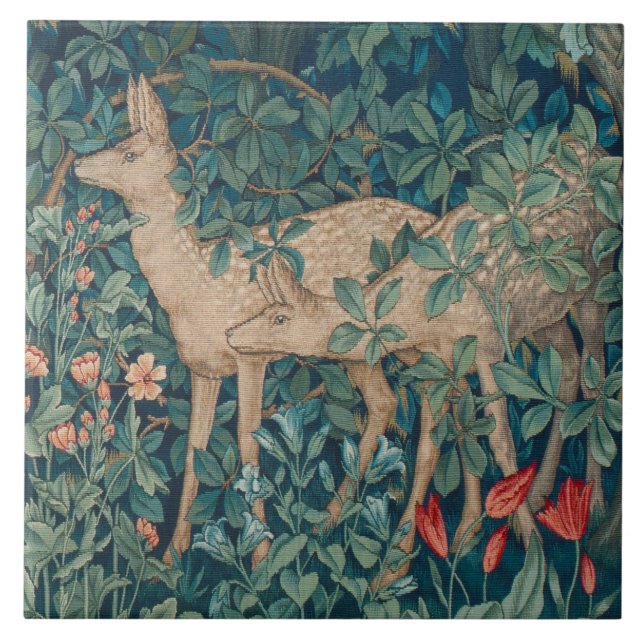 Carreau William Morris Forest Deer Floral (Devant)