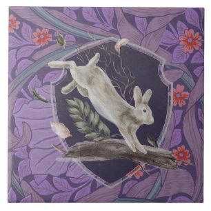 Carreau William Morris Forest Rabbit Floral Art Nouveau