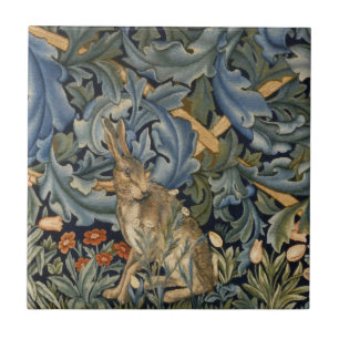 Carreau William Morris Forest Rabbit Floral Art Nouveau