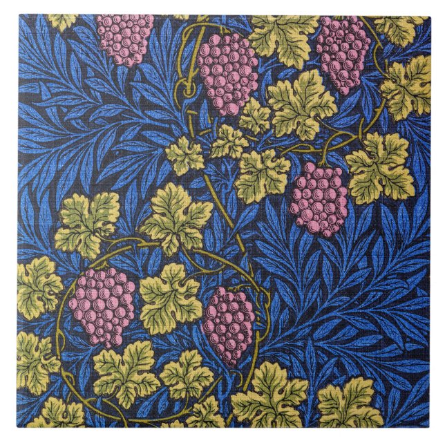Carreau William Morris Grapevine (Vignes) Motif (Devant)