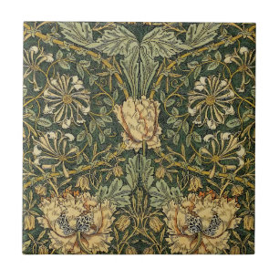 Carreau William Morris Honeysuckle Vert Floral