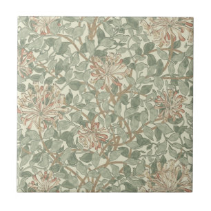Carreau William Morris Honeysuckle Vert Floral