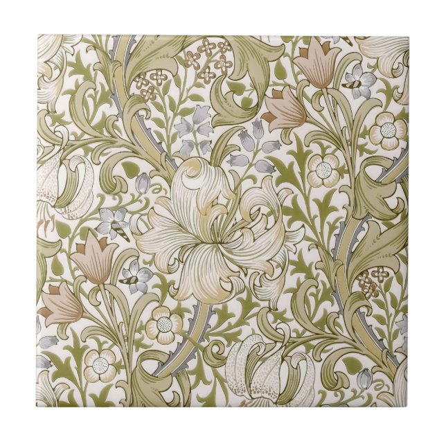 Carreau William Morris Jardin Fleur de Lys Classique (Devant)
