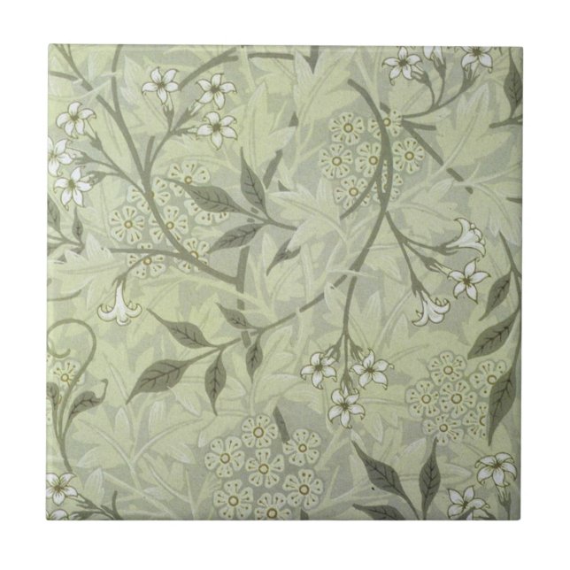Carreau William Morris Jasmine Botanique Antique Vintage (Devant)