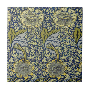 Carreau William Morris Kennet Fond d'écran Floral Bleu