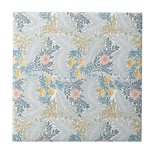 Carreau William * Morris Larkspur Gold Orange Turquoise (Devant)