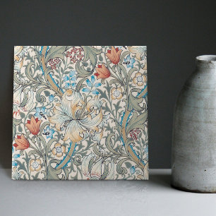 Carreau William Morris Lily Art Nouveau Motif Floral Cer