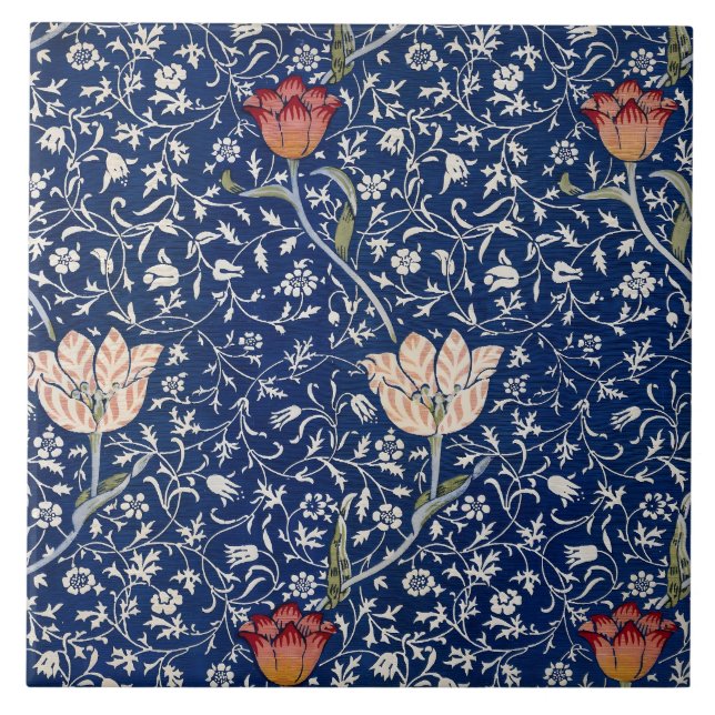 Carreau William Morris Medway Floral bleu (Devant)