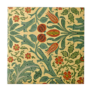Carreau William Morris - motif de fleurs d'automne