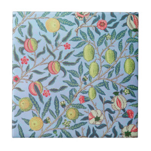 Carreau William Morris Motif de fruits à la grenade Pastel