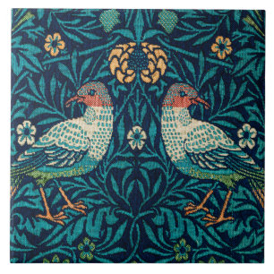 Carreau William Morris - Motif d'oiseaux et de fleurs