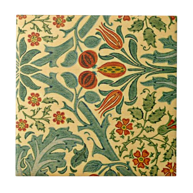 Carreau William Morris - motif Fleur d'automne (Devant)