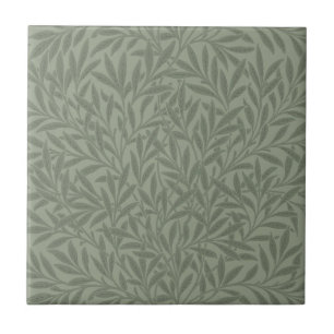 Carreau William Morris Motif Saule Antique Vert Sauge