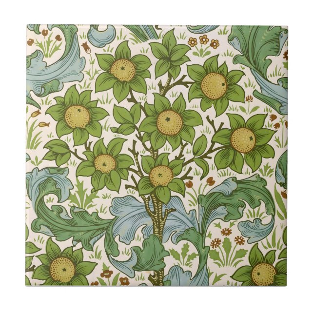 Carreau William Morris' Orchard Delight Art (Devant)