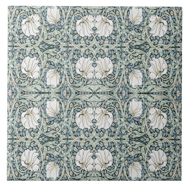 Carreau William Morris Pimpernel Blue (Devant)