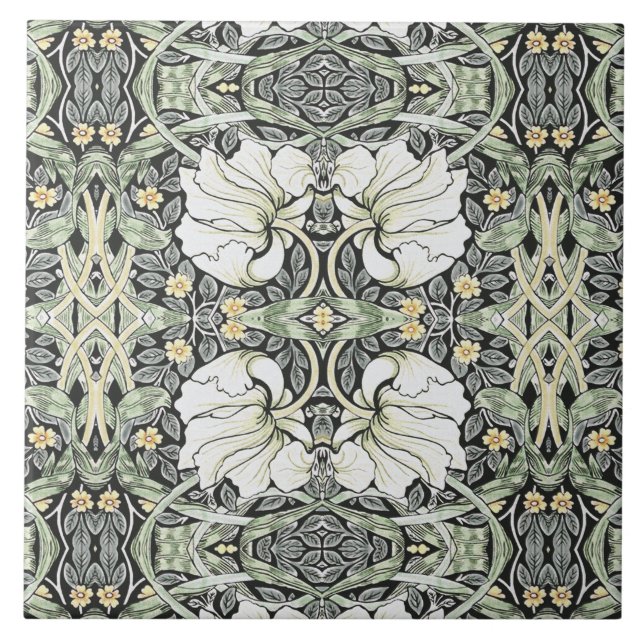 Carreau William Morris Pimpernel Motif floral complexe  (Devant)