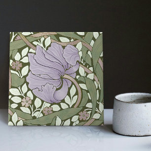 Carreau William Morris Pimpernel Motif Vintage Céramique T