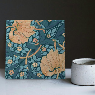 Carreau William Morris Pimpernel Motif Vintage en céramiqu