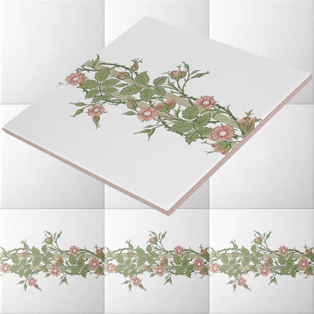 Carreau William Morris Rambler Floral Frieze Motif (Créateur téléchargé)