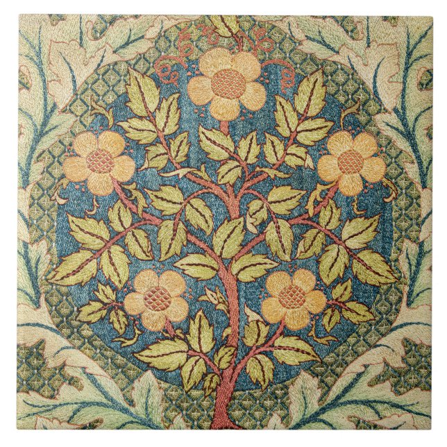 Carreau William Morris Rose Wreath Cushion Couverture clas (Devant)