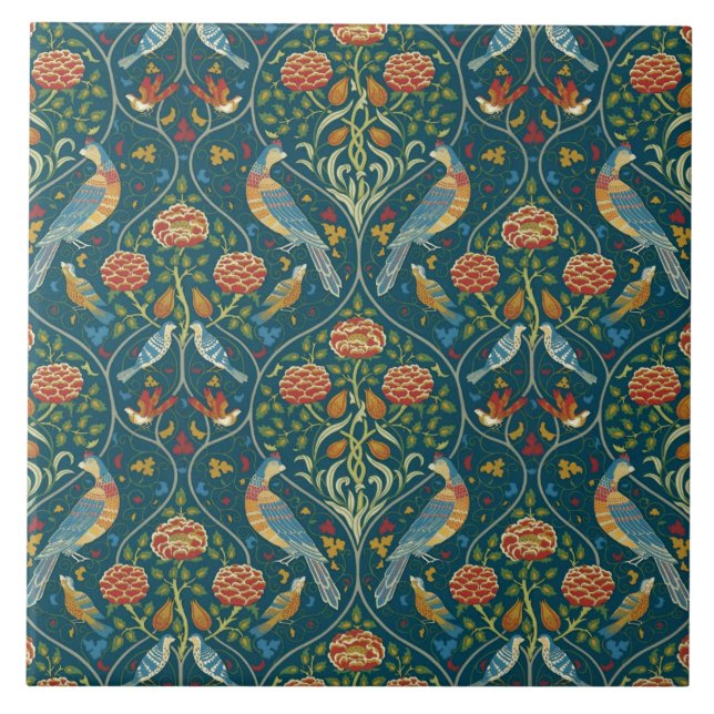 Carreau William Morris "Saisons d'ici mai" 1 (Devant)