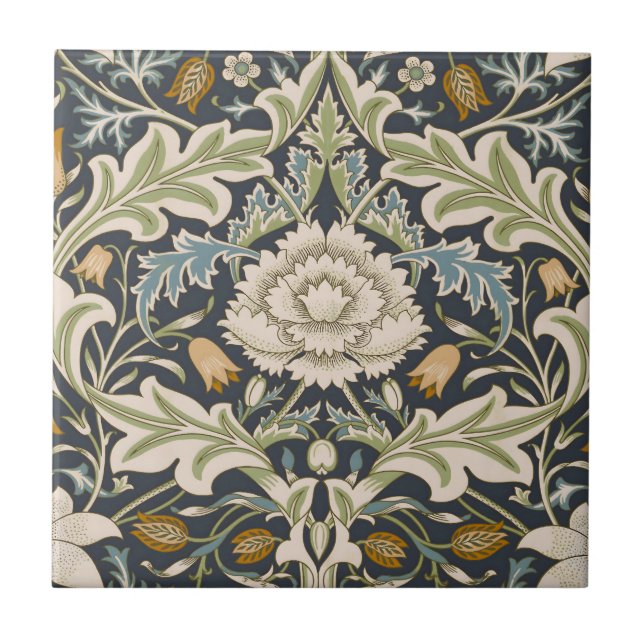 Carreau William Morris Severn Motif floral classique (Devant)