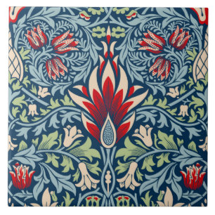 Carreau William Morris Snakeshead Fritillaire Floral Desig