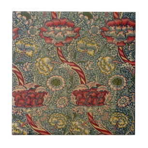 Carreau William * Morris Stripes et Fleurs  