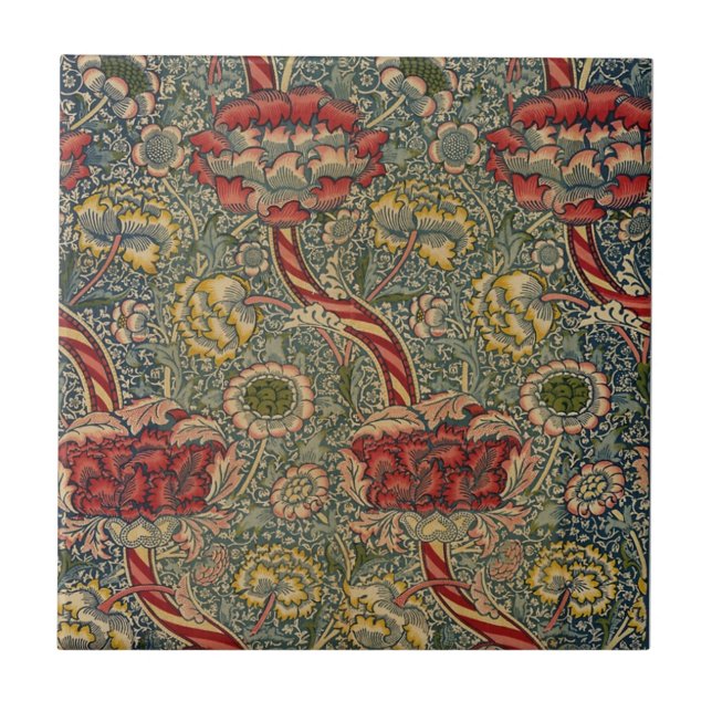 Carreau William * Morris Stripes et Fleurs | (Devant)
