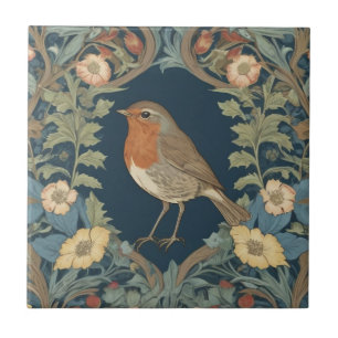 Carreau William Morris style L Robin Redmamd Bird