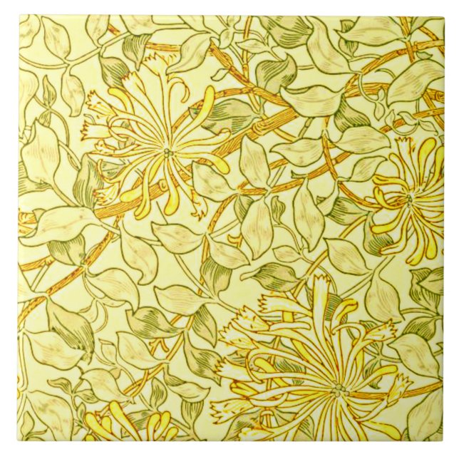 Carreau William Morris - Succès de miel en jaune (Devant)