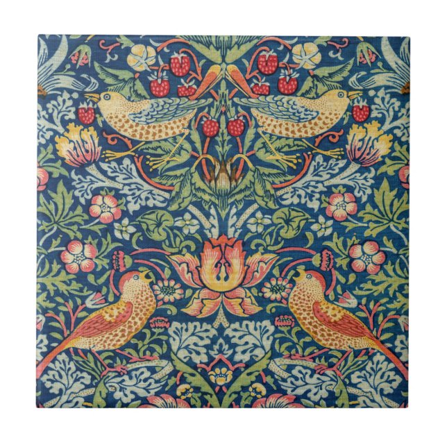 Carreau William Morris - Thief aux fraises (Devant)