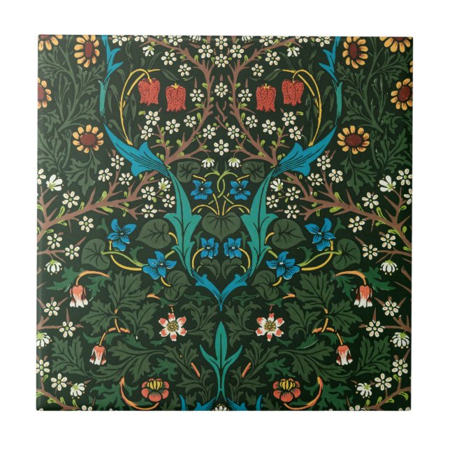 CARREAU WILLIAM MORRIS "TULIPS" CARTON CÉRAMIQUE (Devant)