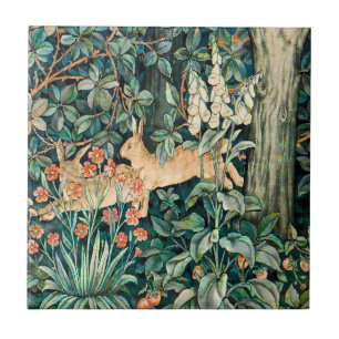 Carreau William Morris Vintage Lapin Jardin Floral Art