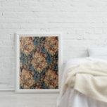 Carreau William Morris Vintage motif floral rouge bleu<br><div class="desc">La conception de ce produit s'inspire d'un tissu imprimé de 1876 conçu par William Morris, un célèbre designer et fabricant de textiles britanniques qui vécut de 1834 à 1896. Morris a contribué de façon importante à la renaissance des arts textiles traditionnels britanniques et des méthodes de production. Il est reconnu...</div>