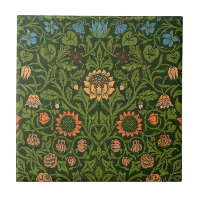 Carreau William Morris Violet et Columbine Art Rug (Devant)