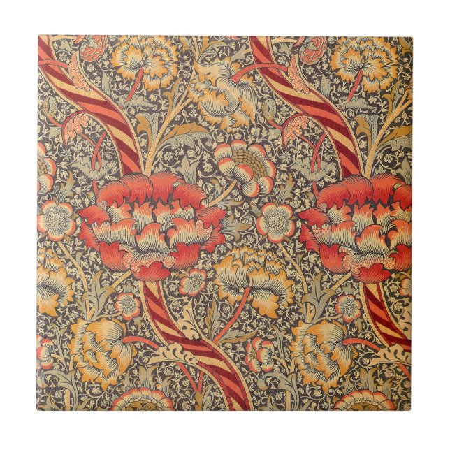 Carreau William Morris Wandle pour la conception de chintz (Devant)