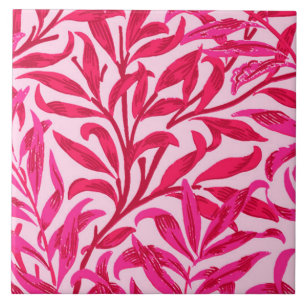 Carreau William Morris Willow Bough, Fuchsia Pink