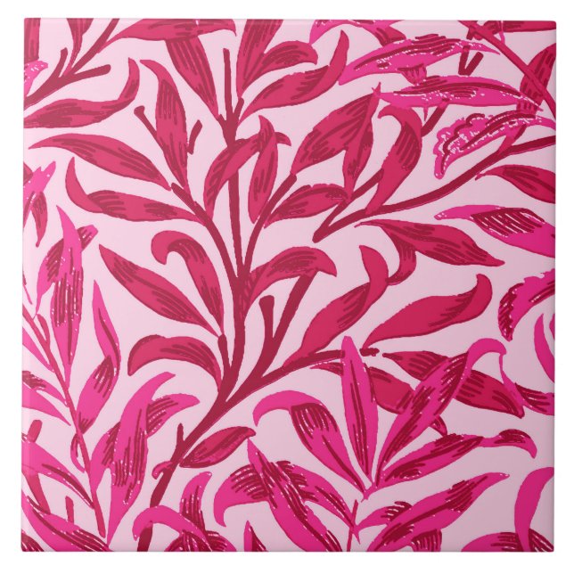 Carreau William Morris Willow Bough, Fuchsia Pink (Devant)