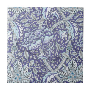 Carreau William Morris Windrush Motif Bleu Floral