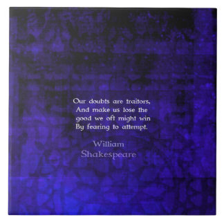 Carreau William Shakespeare Citation Courage Inspirationne