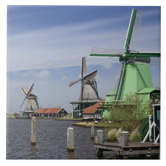 Carreau Windmill, Zaanse Schans, Hollande, Pays-Bas 2 (Devant)