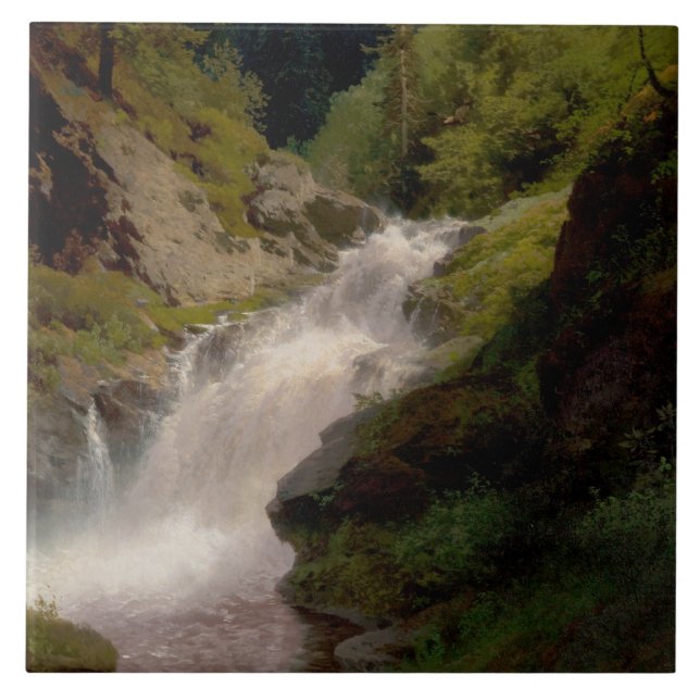 Carreau Winona Falls (Paysage américain) (par Hermann Herz (Devant)